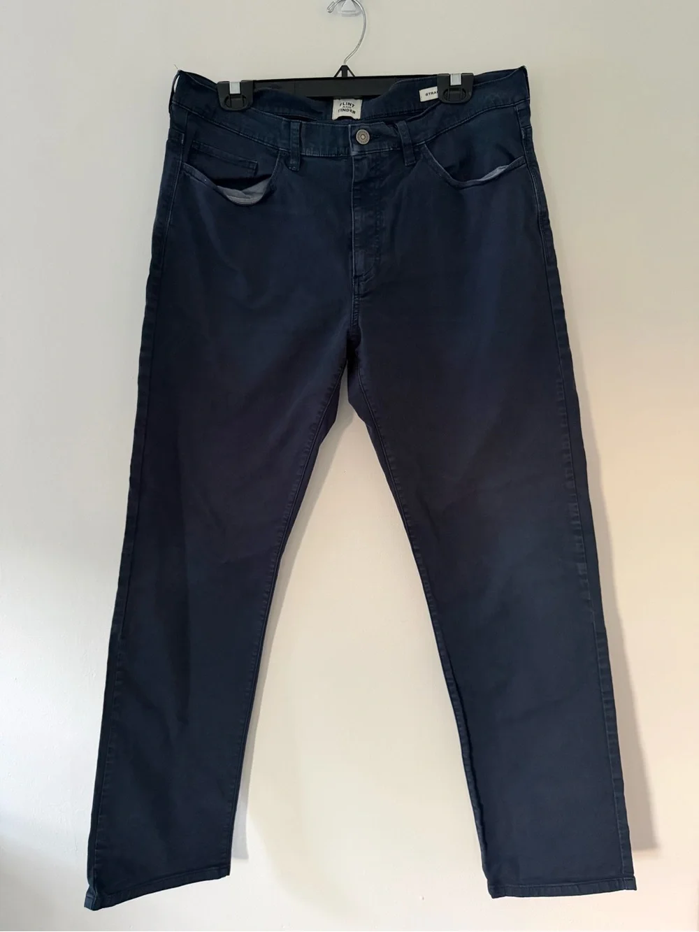 Flint and Tinder 365 5-Pocket Pant in Navy Blue Cotton Size 34 Waist X 32 Length